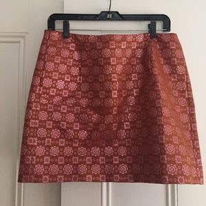 Metallic J-Crew Mini Skirt